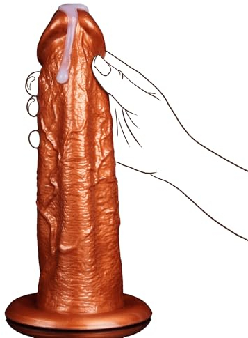 XXL Großer Dildo 23cm Dick Realistische Dildos mit Saugnapf Weicher Silikon Analdildo für Männer und Frauen Big Grosser Dildos Bronze Extrem Plug Diloschwanz für frauen Analplug Analsex Analspielzeug