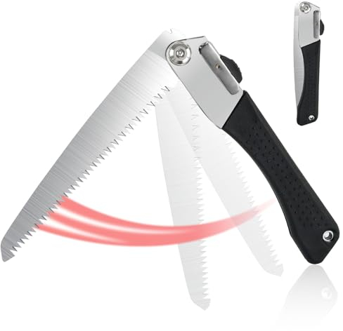 Fairy Peach Seghetto Potatura 21 cm, Pieghevole Segaccio, segaccio per potatura, seghetto per legno, Sega a mano per Potare Alberi e bushcraft, Lama SK4 Temprata, attrezzi da giardino, outdoor saw