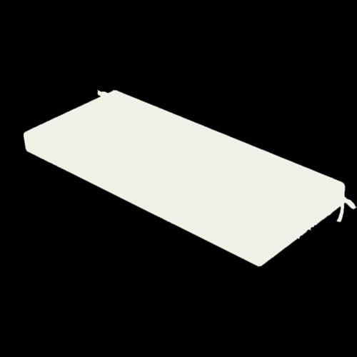 HLXHG 3cm Dicke Sitzauflage Sitzkissen Bank, Bankauflage Outdoor Wasserdicht, rutschfeste Bankkissen Sitzpolster Waschbare, Gartenbank Auflage Stuhlkissen Bankpolster Für Fensterbank,Weiß,100x35x3cm