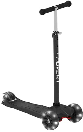 Hover-1 Solaris Kick Scooter with Multicolor Wheel Lights, 4.5” Front Wheels, Rear Foot Brake, and 110 Pound Weight Capacity
