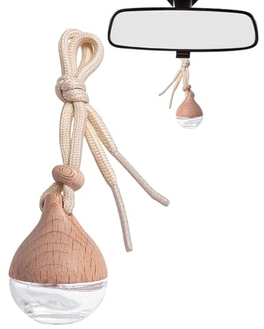 Autoduft-Anhänger, hängende Flasche, leere Parfümflasche, Autoduftflasche aus transparentem Glas, Wassertropfen-Design, Autoduft, Blut