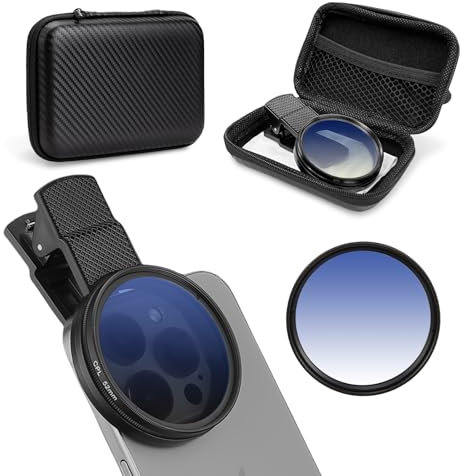AMFUN 52mm CPL Phone Camera Lens Filter, Polarizer, Black