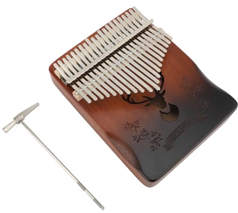 Handgefertigte 21 Keys Kalimba Daumen Klavierinstrument Mahagoni -Metall -Kit für Erwachsene, Anfänger, für Auftritte, Zuhause, Freien, Schule, Partys und (Typ -2 -Gradient)