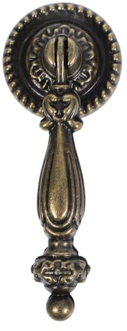 Hoement Maniglia per Mobile in Lega di Zinco Vintage Pomello Anticato a Foro Singolo per Armadi e Cassetti Ferramenta Rustica per Mobili in Stile Retrò Adatta per Cucina e Arredamento