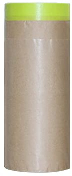 YCSHIPO Paint Masking Paper with Tape for Car and Furniture,Auto BodyMasking Paper,Car Protection Covering Paper,Paint Masking Tape and Drape for Painting(SIZE:15m x 30cm/590.55x11.81inch)