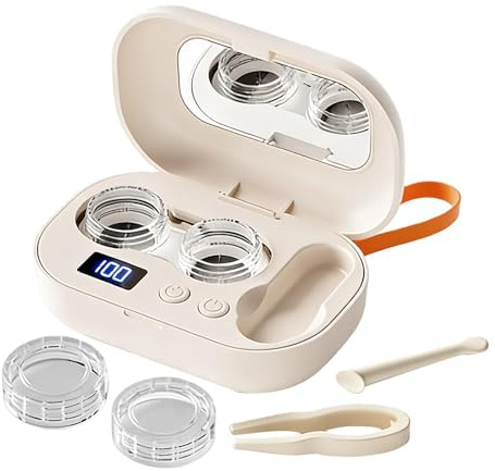 Fundas Lentillas Ultrasonido, Limpiador Lentillas Blandas Ultrasonido