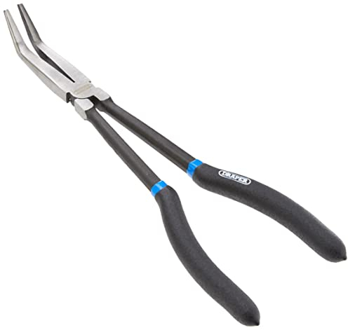 Draper 69286 280 mm Long-Reach Bent-Nosed Radio Pliers , Blue