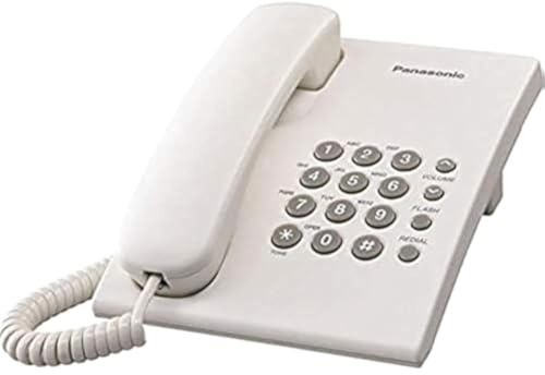 Panasonic Kx-Ts500 Analog Telephone White, KX-TS500FXW