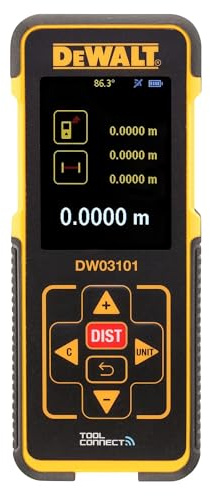 DeWalt Dw03101-xj, Misuratore di distanze laser 100 metri, Multicolore