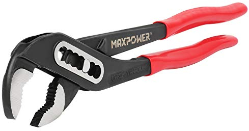 MAXPOWER Water Pump Plier, 250mm Quick Change Adjustable Multigrip Groove Joint Pliers Plumbing Clamp Tools Tongue-and-Groove Pliers with Non-Slip Rubber Handle