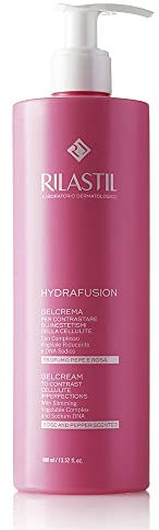 Rilastil Hydrafusion Gel Crema, Texture Fresca e Ultraleggera, Trattamento Cellulite, Profumo Pepe e Rosa, Confusione da 400ml