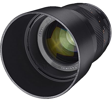 Samyang MF 85mm F1.8 ED UMC CS Canon EF-M - manuelles Objektiv mit 85 mm Festbrennweite für spiegellose Canon APS-C Kameras mit EF-M Anschluss, 62mm Filtergewinde, für EOS-M Serie, ideal für Portrait