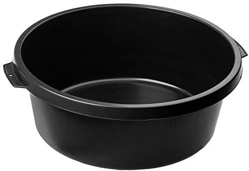 Vassoio di mortaio Kadax, secchio da costruzione, secchio di mortaio con manici, secchio di mortaio in plastica, secchio rotondo cantiere, giardino, secchio d'acqua stabile, secchio di (1, 14 L)