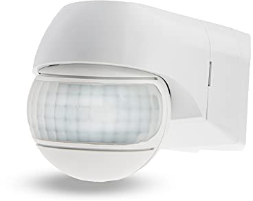 HUBER Motion 3LV Eck Infrarot Bewegungsmelder 220° IP44 I 12-24V AC DC, Potential freier Kontakt, Bewegungsmelder LED geeignet, horizontal/vertikal verstellbar, weiß