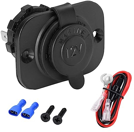 CGEAMDY Toma Mechero Coche, Toma USB Cargador Rápido Coche, Cargador Móvil Coche, Universal Compatible Con 12v/24v Cargador Impermeable Y Antipolvo, Para Autocaravanas Motos Caravanas Camiones Barcos