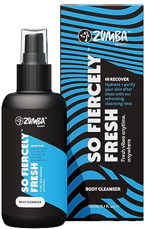 ZUMBA Gel Nettoyant Corporel Sans Rinçage - 150ml - Idéal Après l'Entraînement pour un Nettoyage Corporel sans Eau - Gel Corporelle Rafraîchissant, Nettoyant et Hydratant à Fragrance Florale Fruitée
