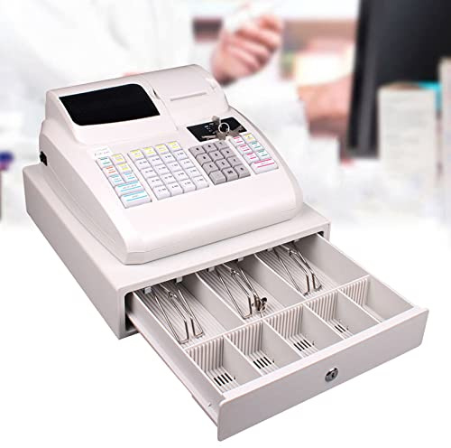 Cashwise Elektronische Registrierkasse, 8 Digitale LEDs, 48 Tasten, Multifunktions-Geldkassen-Schubladen-Bargeld, POS-Systeme für kleine Unternehmen, angeschlossenes System für Restaurant, Supermarkt