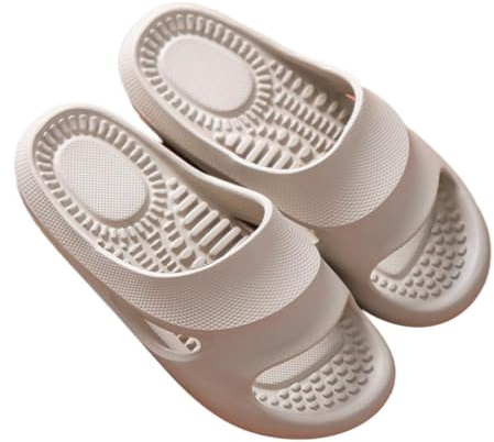 Akupressur Massage Tofflor,Reflexologi Therapy Skor Plantar Fasciitis Tofflor,Massager för kvinnor Fot Arch Arthrit Neuropati Smärtlindring Feet Care Massage Sandaler(Size:EU 39/40,Color:Aprikosfärg)