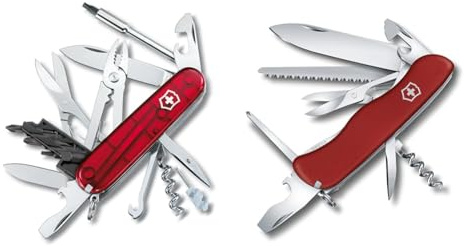 Victorinox Schweizer Taschenmesser Cyber Tool M & Schweizer Taschenmesser Outrider, Swiss Army Knife, Multitool, 14 Funktionen, Klinge, Dosenöffner, Schraubendreher, Feststellklinge
