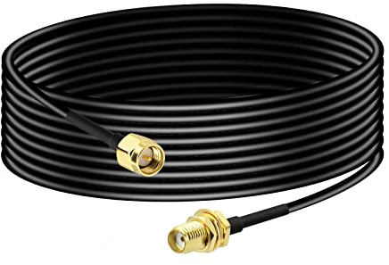 3M Cable de Antenna SMA Macho a SMA Hembra Cable Coaxial Baja Pérdida RG174 50ohms Extensión SMA Antenna Extension Cable Para 3G 4G 5G LTE Antena Adaptador WiFi Router WiFi Booster Cámara IP etc.