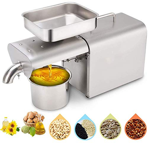 sjdoPulse Machine De Presse À Huile De Noix Chaudes Froides Expulseur D'Huile Électrique Automatique Extracteur D'Huile Commerciale Maison pour Olive De Noix De Coco Multifonctionnel