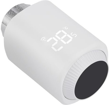 Wengart Smartes Heizkörperthermostat TRV-01, M30 x 1,5, programmierbarer TRV für Mehrraum-Temperaturregelung, funktioniert mit Google Assistant und Alexa, Tuya Zigbee Hub erforderlich