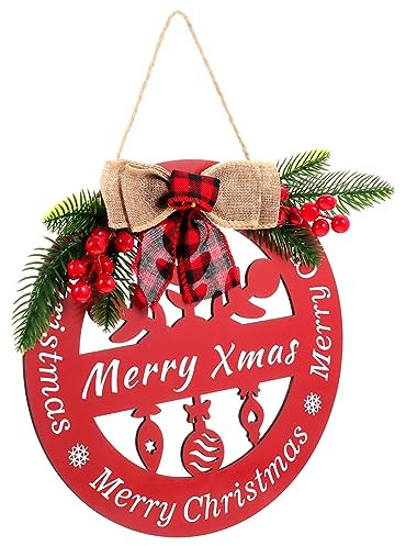 TOPBATHY 2St Auflistung Dekorationen für Zuhause Bauernhaus hängende Dekoration Türanhänger Kränze vor der Haustür weihnachtsdeko weihnachtsbaumdeko Festliche Behänge Party-Türschild Holz