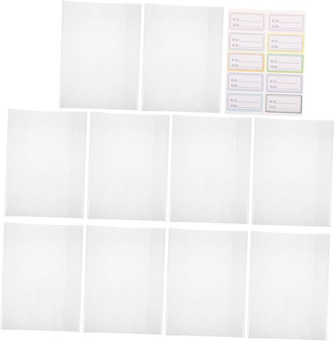 HONMEET 10stücke Teiliges Transparentes Selbstklebend Wasserfest Und Rutschfest Umweltfreundlicher Kunststoffumschlag Für Schulbücher Arbeitshefte Und Hardcover Präzises Zuschneiden Möglic