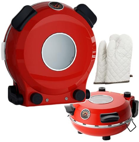 forplubossmmp Forno per Pizza Automatico con Potenza di Riscaldamento di 1300 W, Macchina per Pizza Elettrica con Timer, Forno per Pizza da Interno con Sfiato di Dissipazione del Calore Inferiore