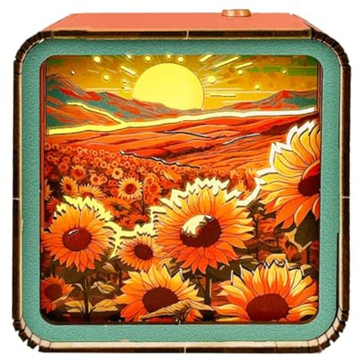 Puzzles de Madera Genérico Puzzles de Madera - Puzzles de Madera - Puzzles de Madera de paisaje con luz | Luz nocturna rompecabezas de madera, decoración del hogar para dormitorio, sala de estar y