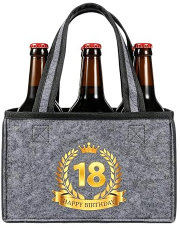 Geschenk 18. Geburtstag Junge, 18. Geburtstag Junge Geschenk Filztasche | Persönliches Geschenke zum 18 Geburtstag für Junge & Mädchen, Lustige Geschenke für 18 Jährige Jungen