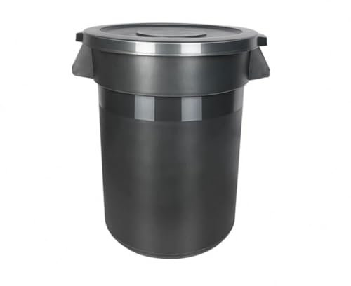 UCKYSU Contenedores Reciclaje Plástico Grueso Botes Basura Redondos Con Tapa Botes Basura Comerciales Gran Capacidad Un Galón For Uso En Interiores, Exteriores Y Público.(120L)