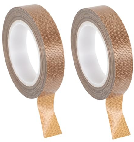 Zerodeko 2rollos Cinta Sellado Al Vacío Alta Temperatura Cinta Ptfe Autoadhesiva Aislante Para Selladoras