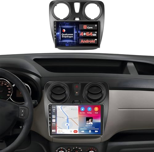 [Qualcomm] 8 Core 4+64G Android 15 Autoradio para Renault Lodgy 2021/Dokker 2012-2020 Inalámbrico Carplay Android Auto,9'' Pantalla Radio Coche Refrigeración/BT/WiFi/Camara Marcha Atras/DSP/FM/RDS/SWC