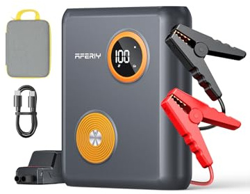AFERIY GK03 2000A KFZ Starthilfe Powerbank Für PKW, 12V Jump Starter Auto, 27500mAh Car Batterie Booster Autostarter Powerpack 6L Benzin Und 3L Diesel mit 60WPD Schnellladung und Notbeleuchtung