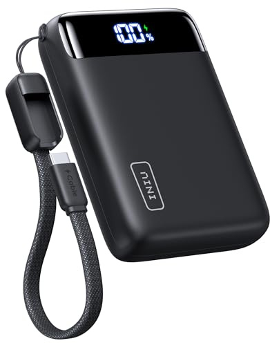 INIU Batterie Externe Ultra Petite 20 000 mAh 22,5 W PD - Charge Rapide - Batterie USB C pour téléphone Portable Compatible avec iPhone 17, 16, 15, Samsung S22, Google iPad, etc | Câble USB C amovible, sans danger pour les voyages, batterie externe pour iPhone 17, Samsung S26, Xiaomi, iPad, etc