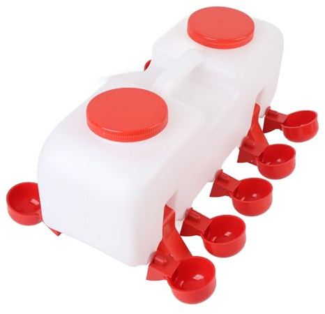 Luocute Automatic Chicken Waterer, Poultry Fountains Waterers, Semi Automatic Design Large Capacity ABS Poultry Water Feeder with Sturdy Bucket for Ducks, Geese, Chickens