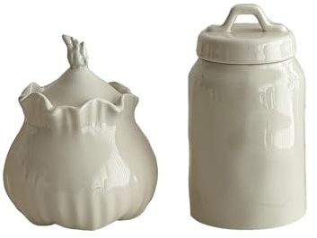 BSKJMMP Zuccheriera in ceramica con coperchio, 2 pezzi, ermetico, piccolo contenitore per caffè, bar, biscotti, per buffet, feste, casa, ufficio e matrimoni