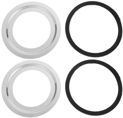 FOMIYES Garbage Disposal Sink Seal Gasket 2pcs with 2 Reducer Rings and 2 Washers, 140x114mm Kitchen Sink Drain Flange Replacement Accessory, Leak-Proof Putty-Free Seal for Plumbing