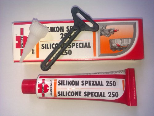 WURTH Motor-Silikon-Dichtmittel, 70 ml, flexible Hochtemperatur-Abdichtung von Wasserpumpen, Getrieben etc.