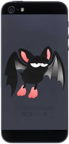 pinkelephant Handy-Aufkleber - Fledermaus 02 - bat - Handy Skin - 50 mm Aufkleber