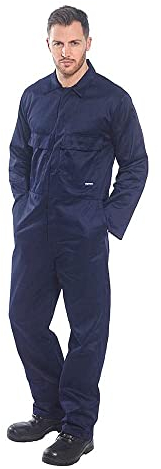 Portwest S999 Herren Euro-Arbeitskleidung Polycotton Overall Arbeitsanzug Navy Tall, L