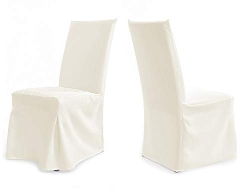 Stuhlhussen für Stühle mit gepolsterter Lehne Modell: Paris XL (Creme)