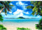 Runa Art Fototapete Strand und Meer Modern Vlies Wohnzimmer Schlafzimmer - Made in Germany - 308 x 220 cm Grün Blau 9004010a