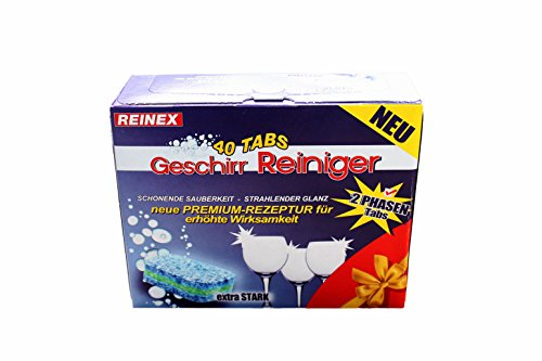 Detergente per stoviglie Tabs – 2 fasi Tabs – Lavastoviglie Tabs Extra Forte 40 Tabs