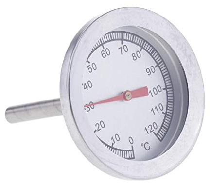 F Fityle Profi Räucherthermometer Thermometer, Räucherthermometer mit Präzisem Messbereich von 0-120°F, Bratenthermometer BBQ Thermometer für Räucherofen Räuchertonne Räuchergrill Räucherschrank