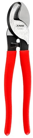 ARES 70660-10-Inch Electronics Cable Cutter Pliers - Coaxial Cable Cutter for Aluminum, Copper & Communications Cable - Heavy Duty Chrome Moly Steel Construction