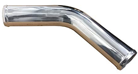 45 Grad Alu Bogen AD 45mm Aluminium Rohrbogen poliert Alurohr Rohrleitung
