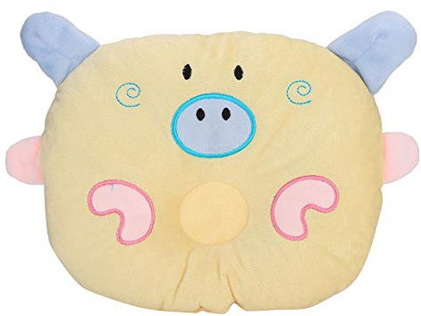 Zerodis Almohada Suave para Mascota Gato, Tela para s pequeños Cerdo de Dibujos Animados Forma de Animal Almohada para Cama Suave Suministros para Dormir Durante Cuatro Estaciones(Amarillo)