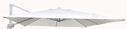 MICHELE SOGARI Telo Ricambio per ombrellone 3x4 a Base decentrata - Colore Bianco